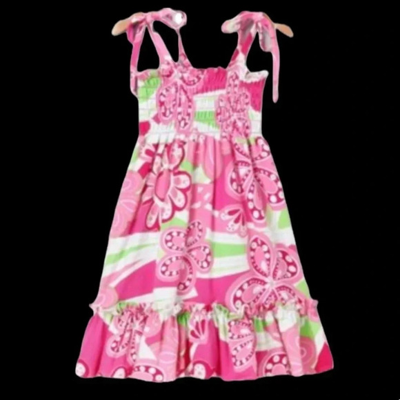 CORKYS KIDS BOUTIQUE NEW GIRLS PINK SUNDRESS DRESS SUMMER CASUAL EASTER SIZE 4 - Picture 5 of 5